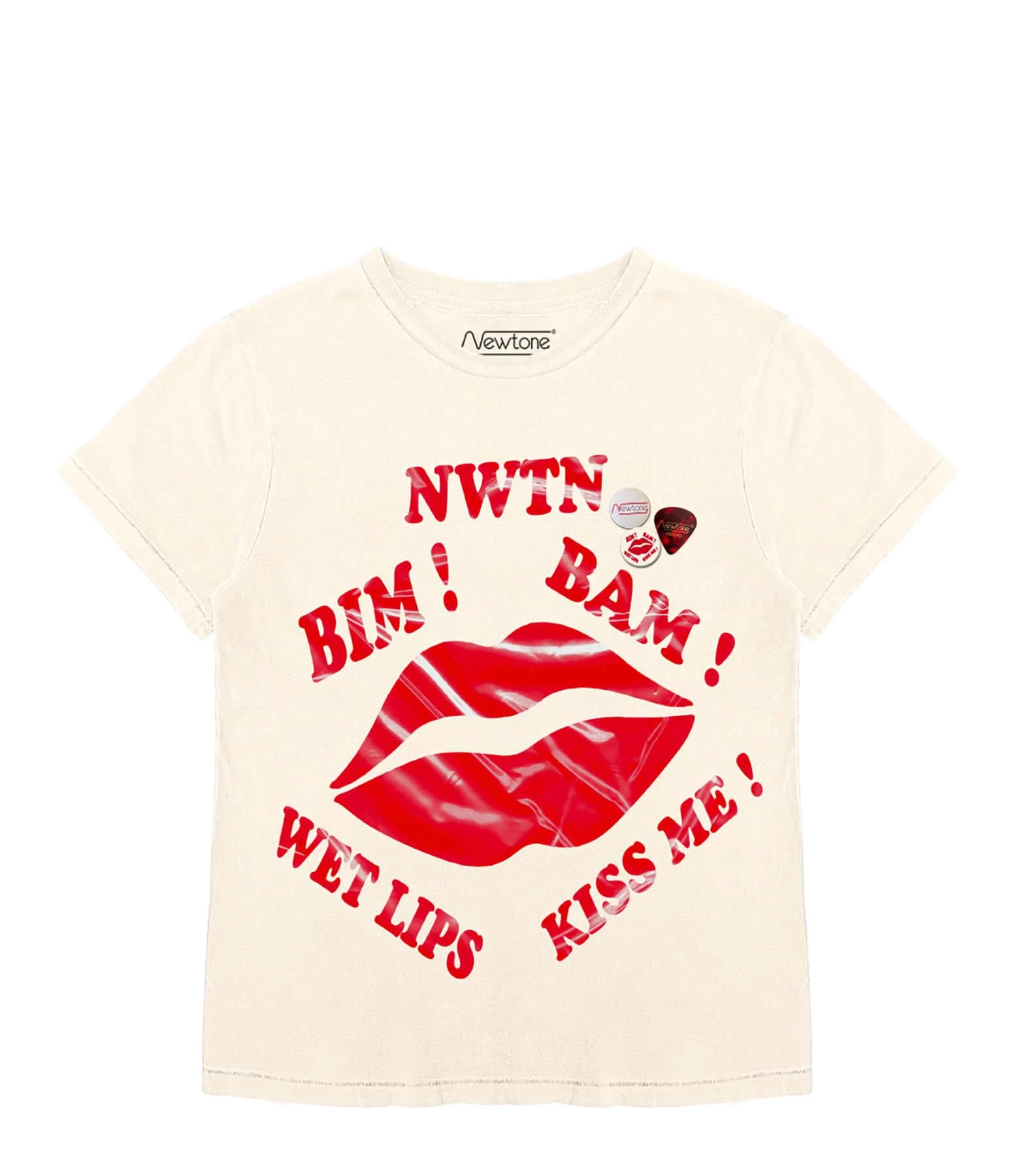 NEWTONE Tee-shirt Starlight Wet Lips Coton Naturel