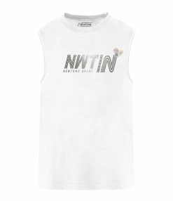 NEWTONE Tee-shirt Biker Official Coton Dirty White