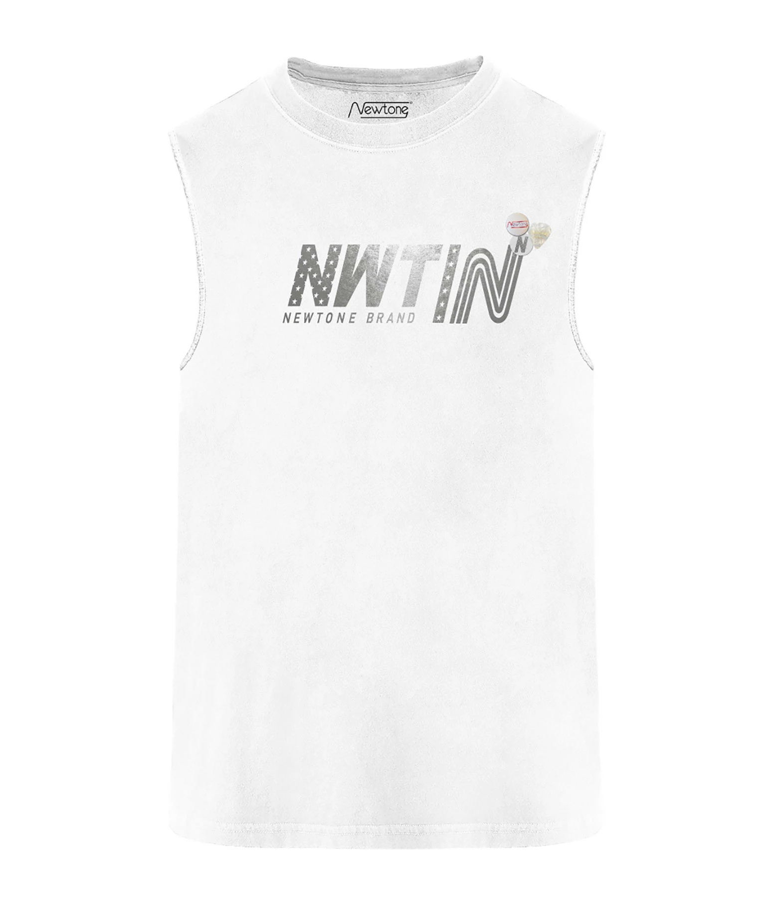 NEWTONE Tee-shirt Biker Official Coton Dirty White