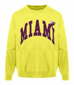 NEWTONE Sweatshirt Roller City Coton Jaune Sun