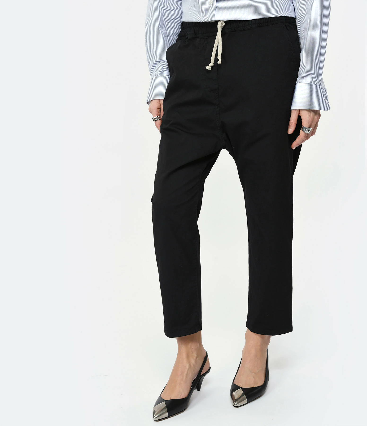 NILI LOTAN Pantalon Casablanca Coton Noir – Image 4