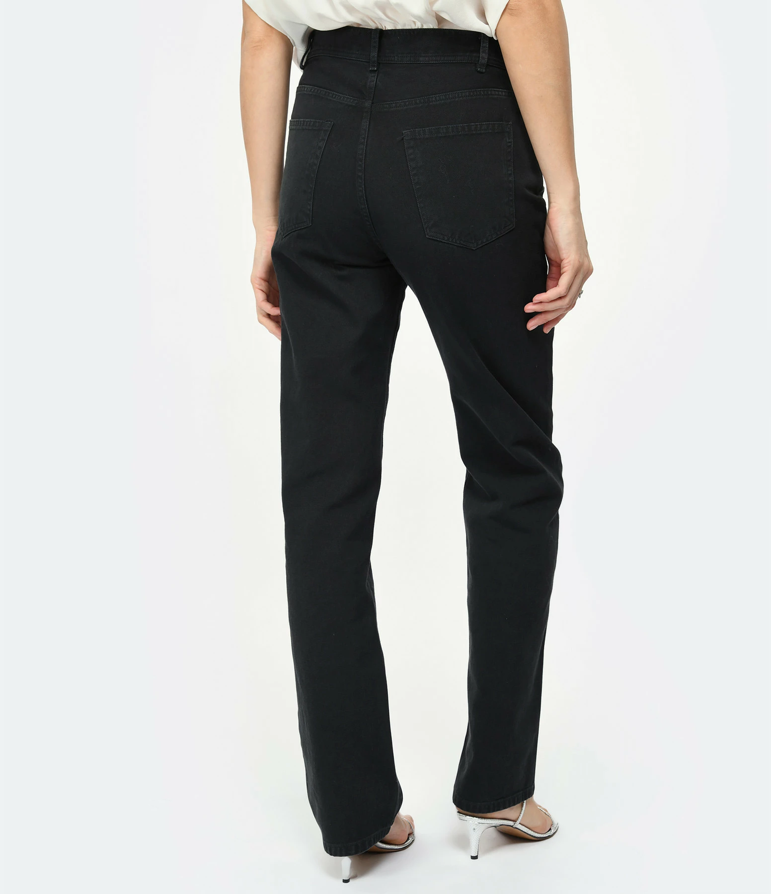 NILI LOTAN Pantalon Smith Coton Charbon – Image 5