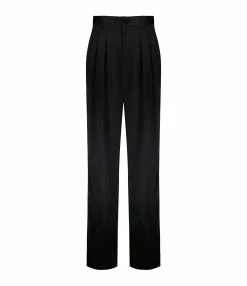 NILI LOTAN Pantalon Plissé Etienne Soie Noir