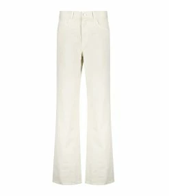 NILI LOTAN Pantalon Mitchell Coton Ecru