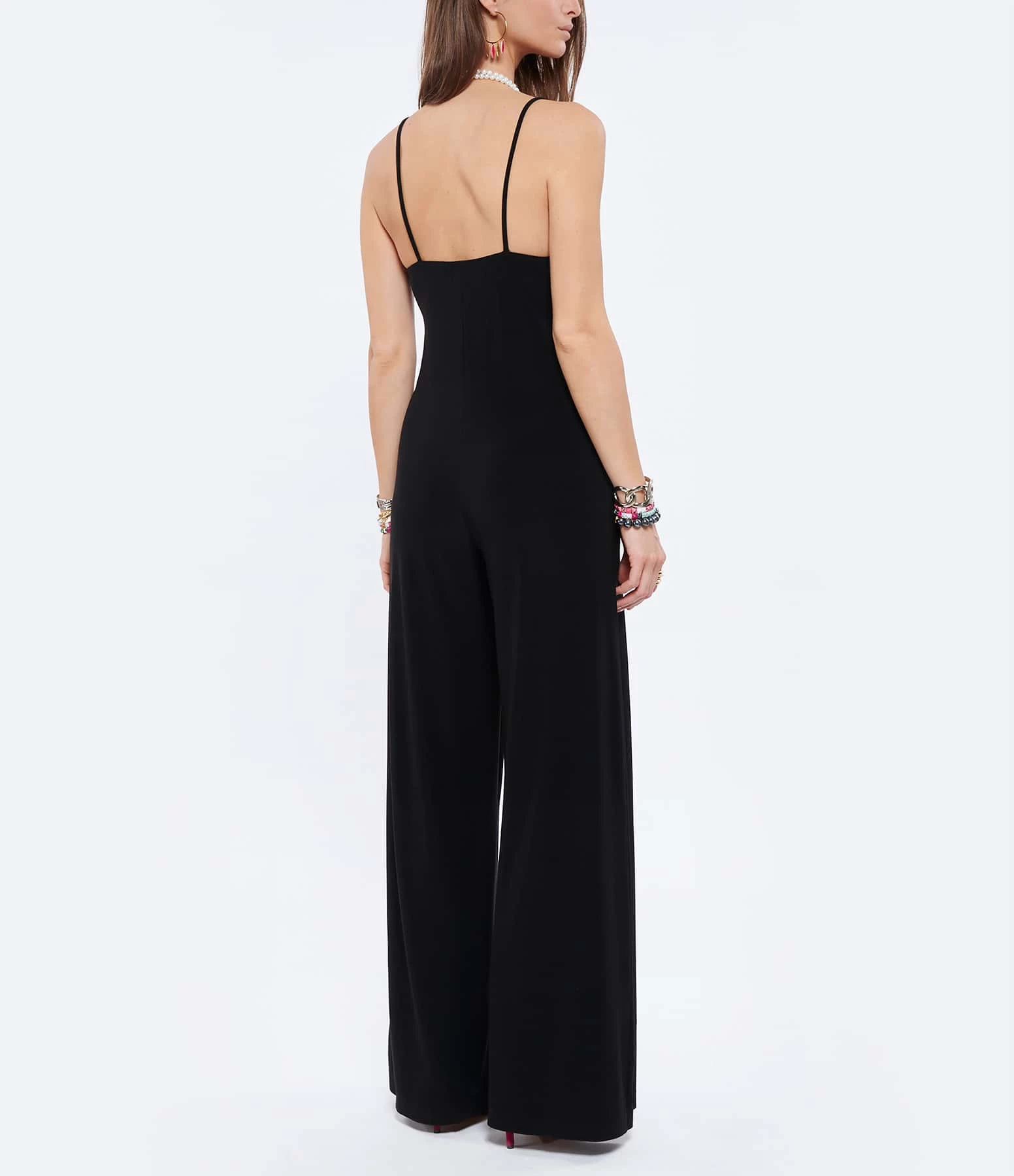 Norma Kamali Combinaison Noir Jambe Large – Image 4