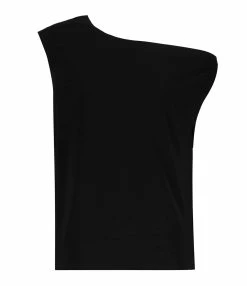 Norma Kamali Top Col Évasé Noir