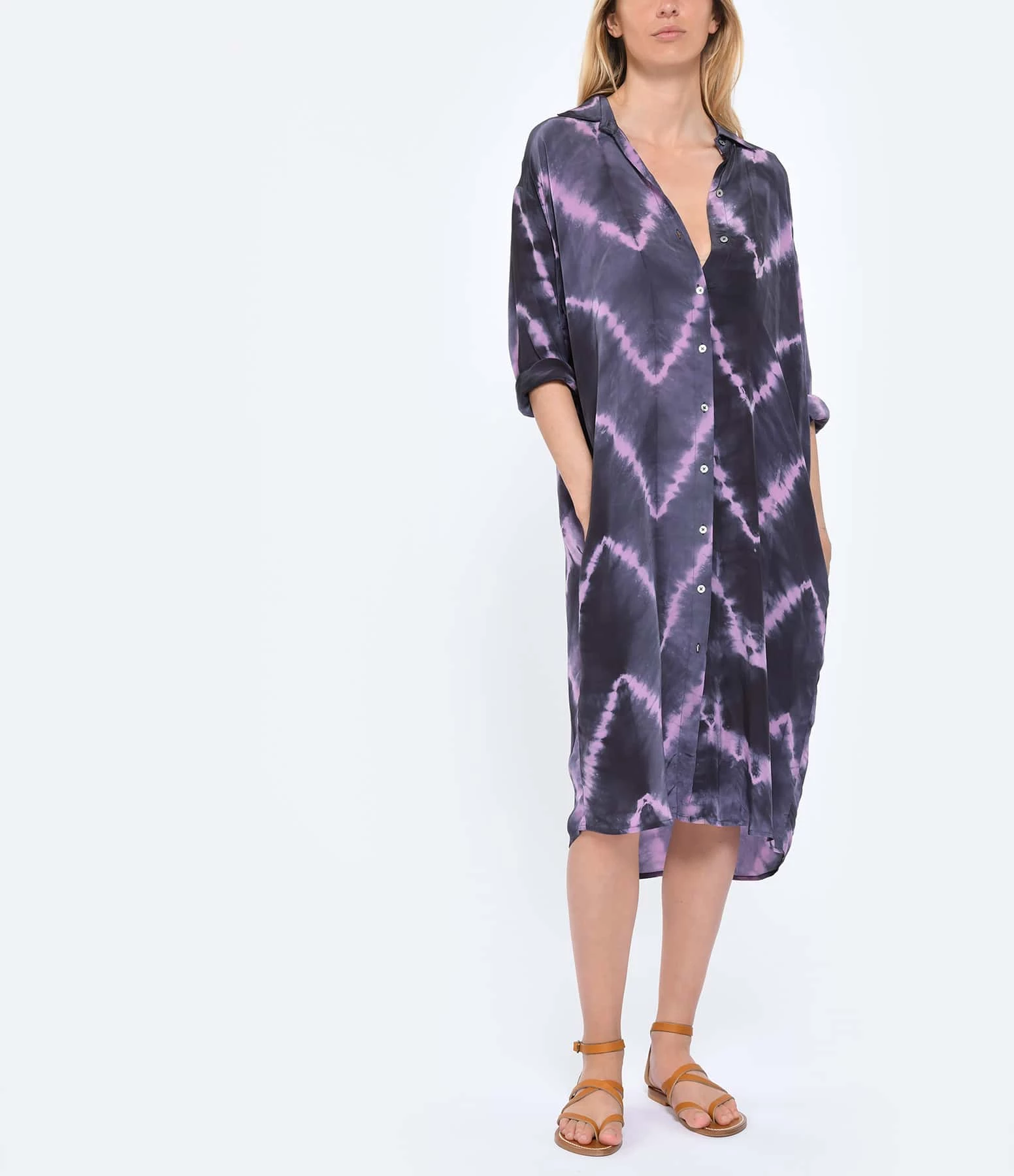 NOUS Robe Florence Zig Zag Violet – Image 3