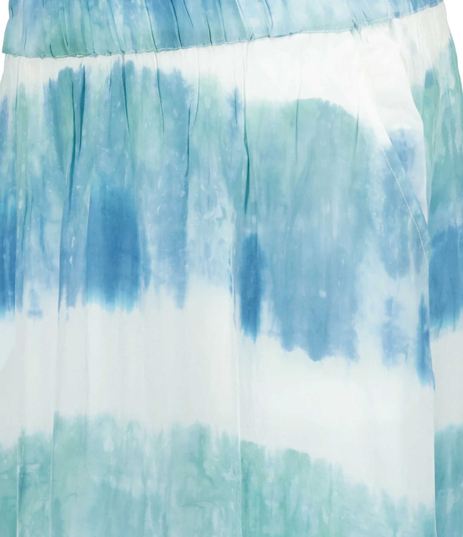 NOUS Jupe Alice Soie Rayures Bleu Aqua – Image 2