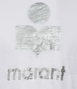 MARANT ÉTOILE Tee-shirt Klowia Lin Blanc Argenté -Boutique de vente ZIMMERMANN nov 02477 klowia 1 1
