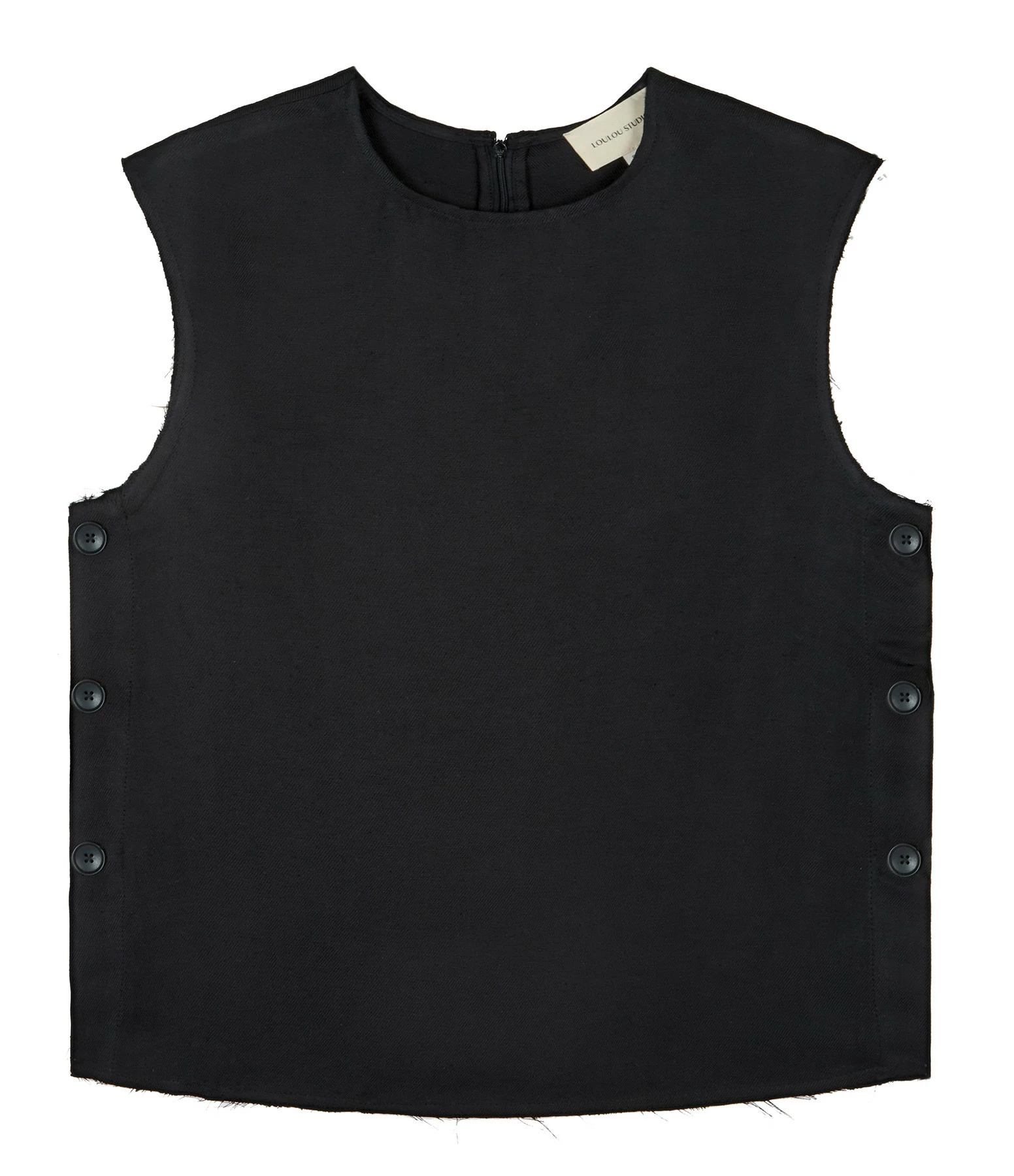 LOULOU STUDIO Top Boutonné Novi Noir