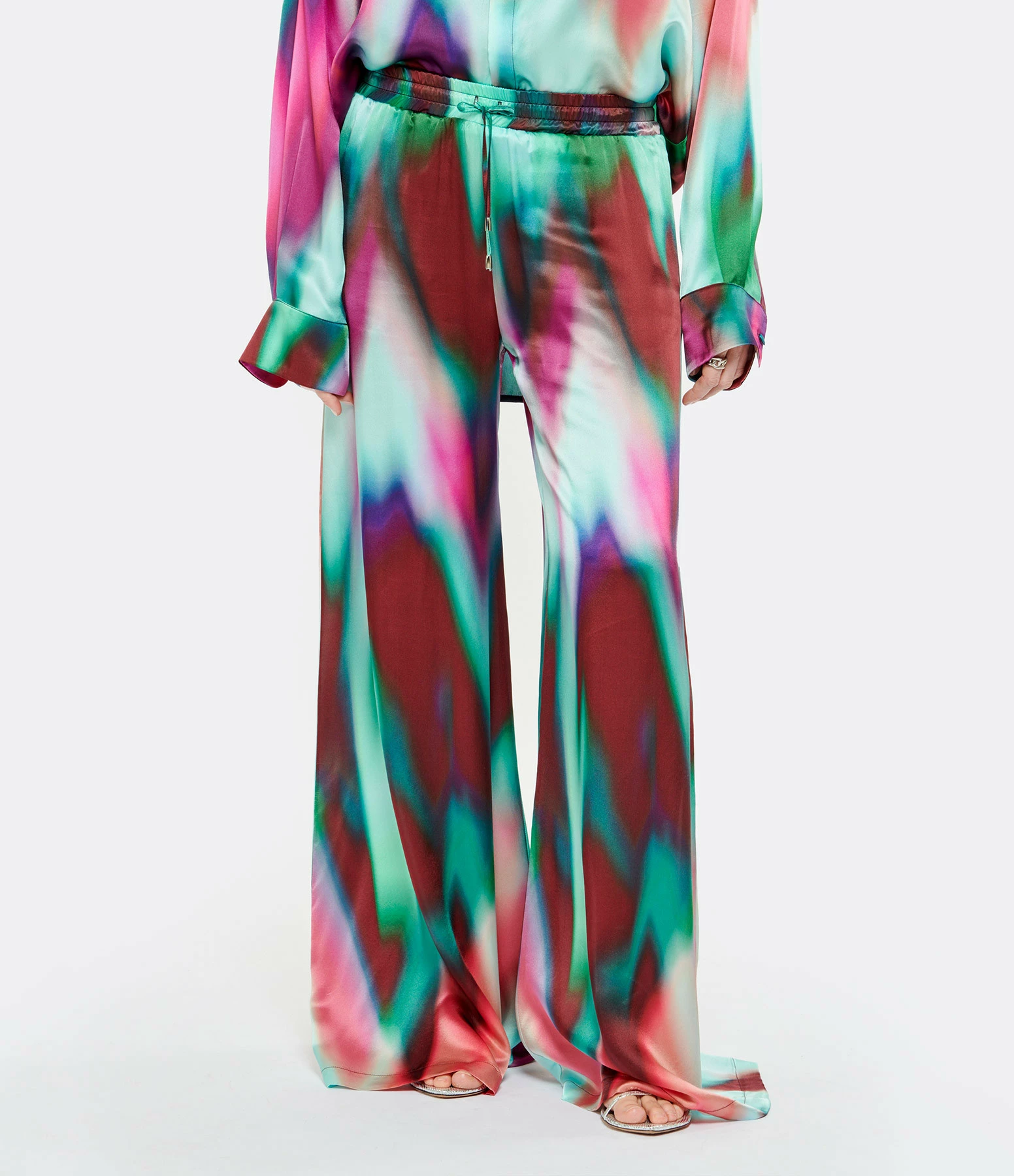 OUD Pantalon Axel Tie And Dye Soie Multicolore – Image 4