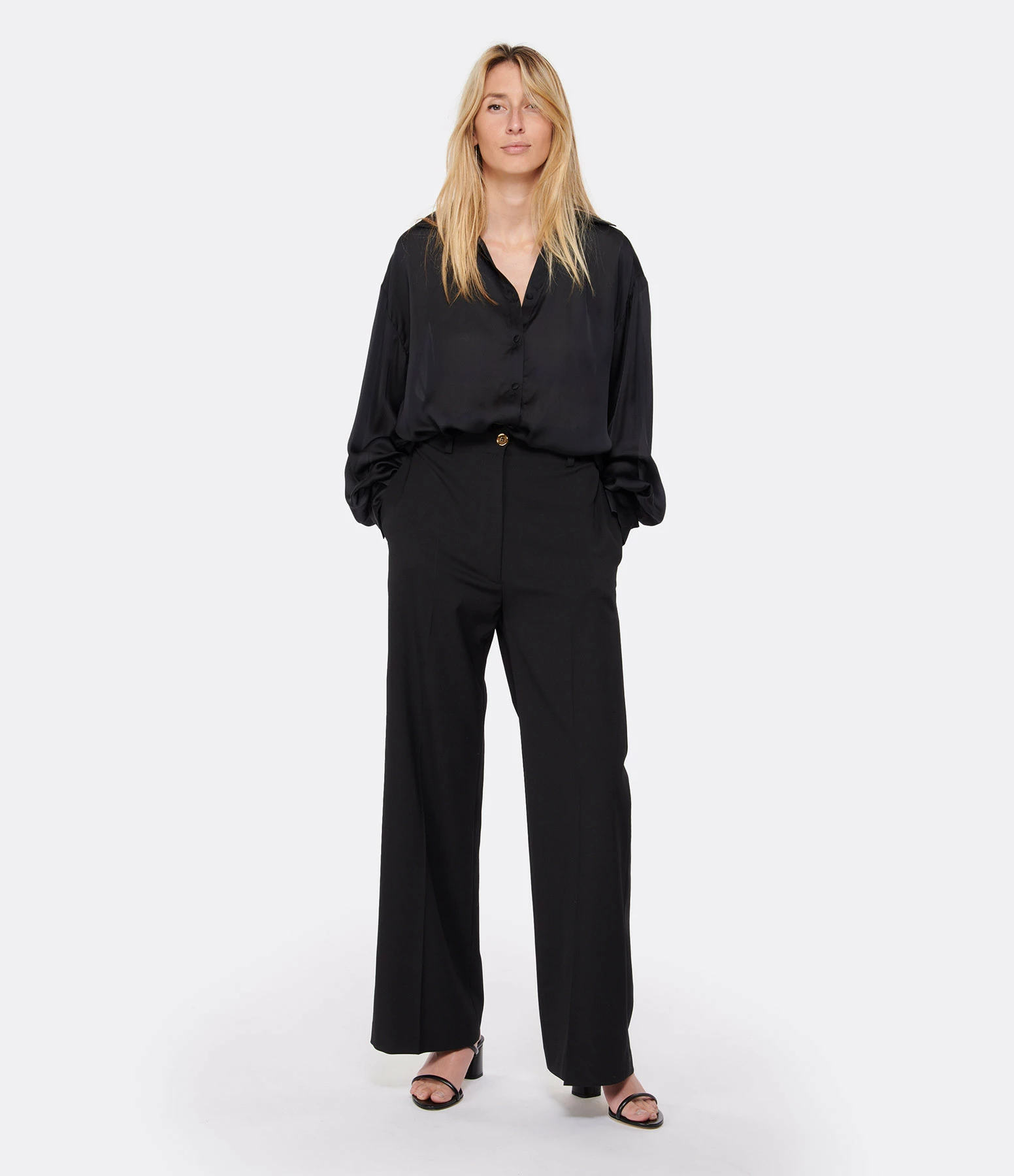 OUD Top Kristen Mousseline Soie Noir 6 OUD Top Kristen Mousseline Soie Noir – Image 4