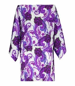 OUD Robe Leonard Motifs Violet Blanc