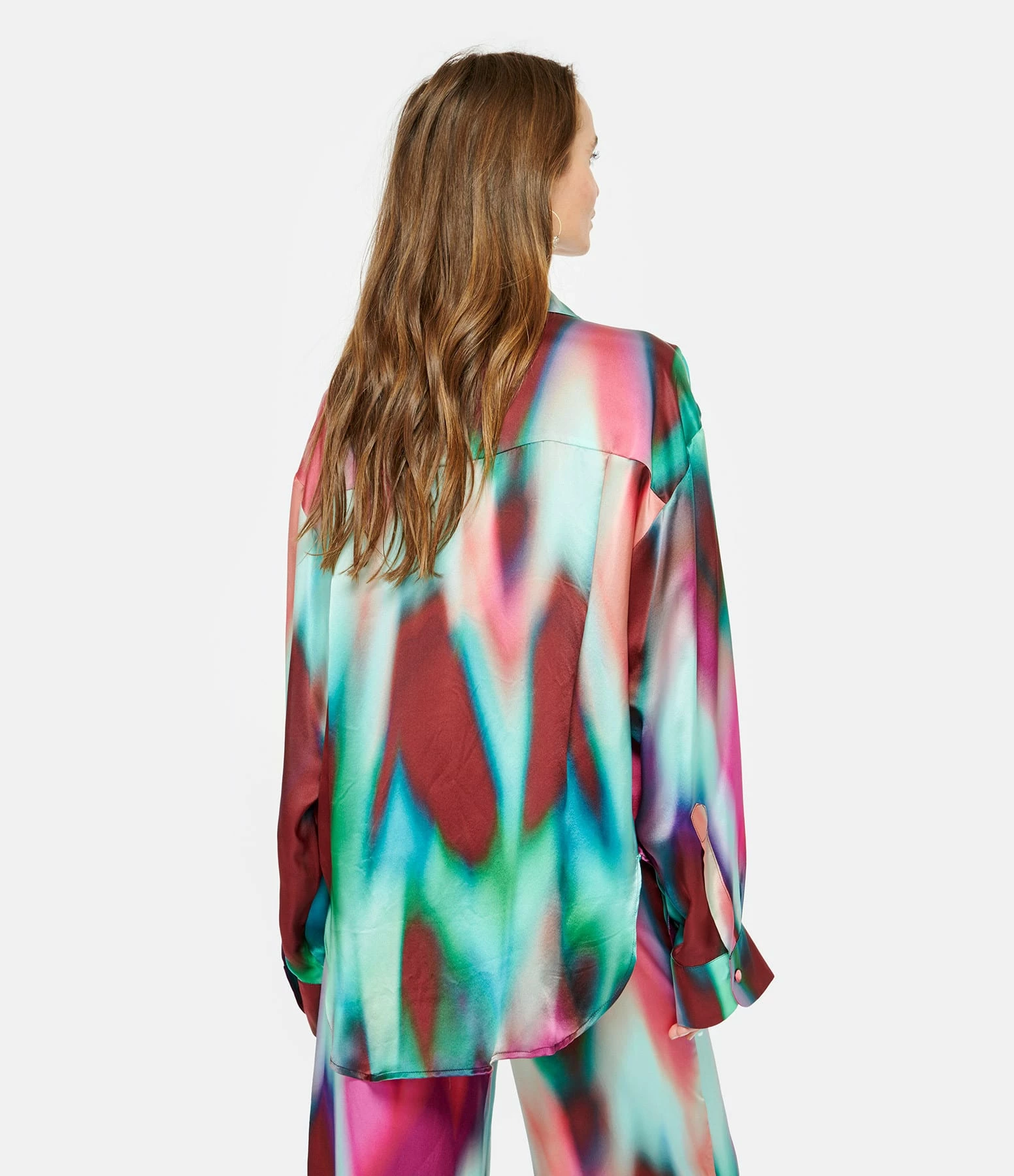OUD Chemise Pippa Tie And Dye Soie Bleu Rose 6 OUD Chemise Pippa Tie And Dye Soie Bleu Rose – Image 4