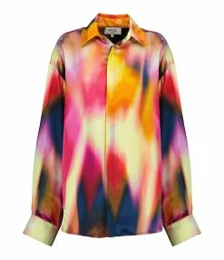 OUD Chemise Pippa Tie And Dye Soie Orange