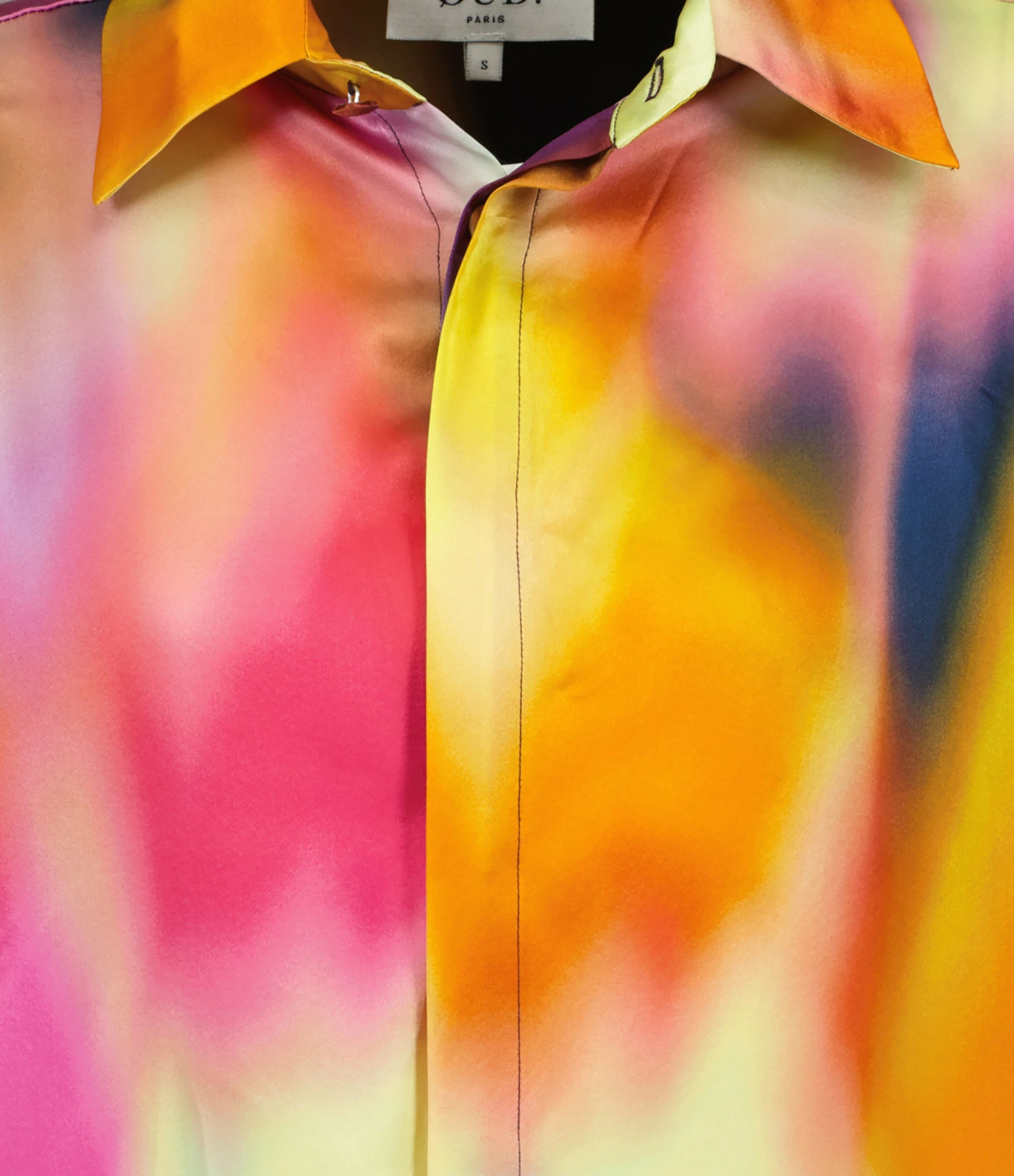 OUD Chemise Pippa Tie And Dye Soie Orange – Image 2