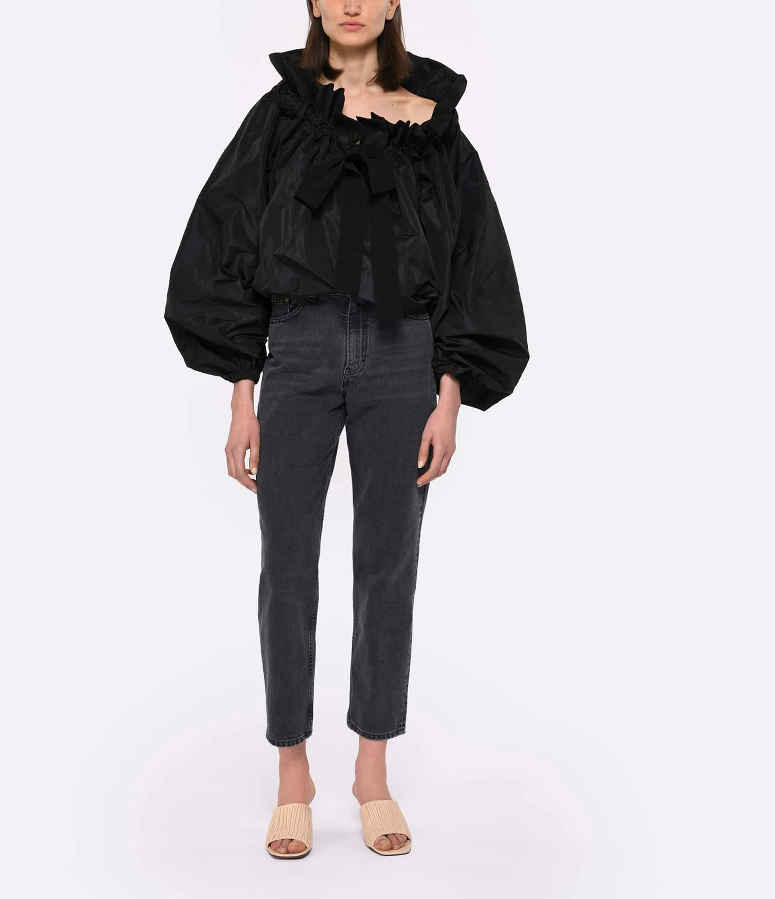 PATOU Blouse Manches Ballon Noir – Image 4