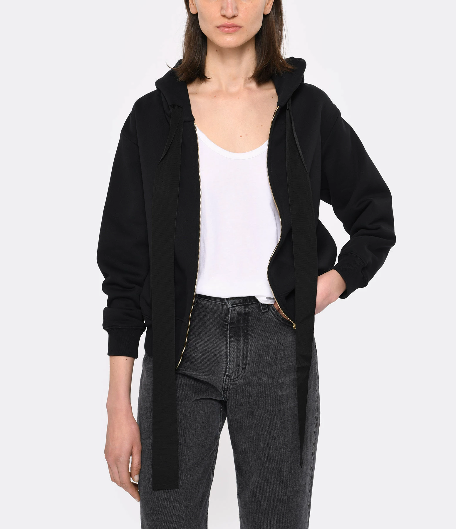 PATOU Sweatshirt Hoodie Coton Noir – Image 3