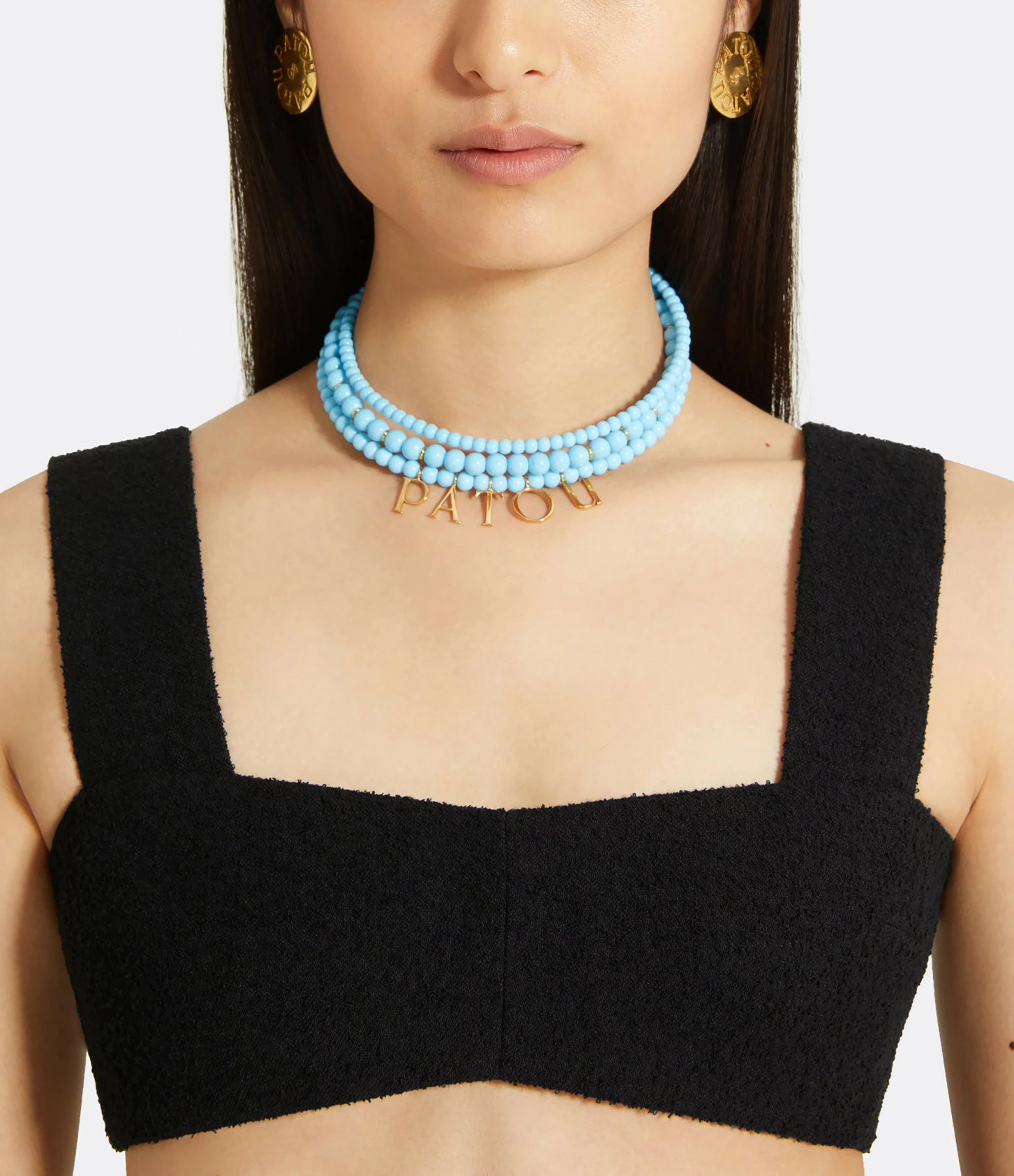 PATOU Top Corsage Coton Noir – Image 2