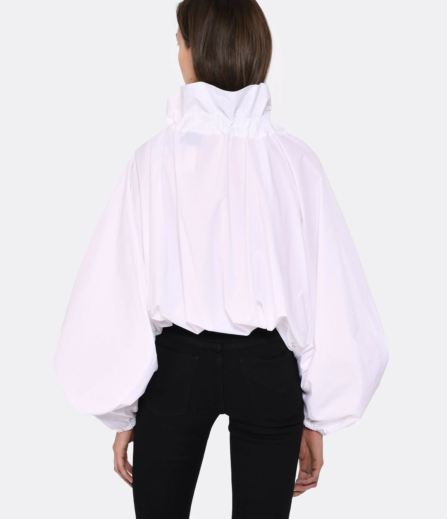 PATOU Blouse Manches Ballon Coton Blanc – Image 5