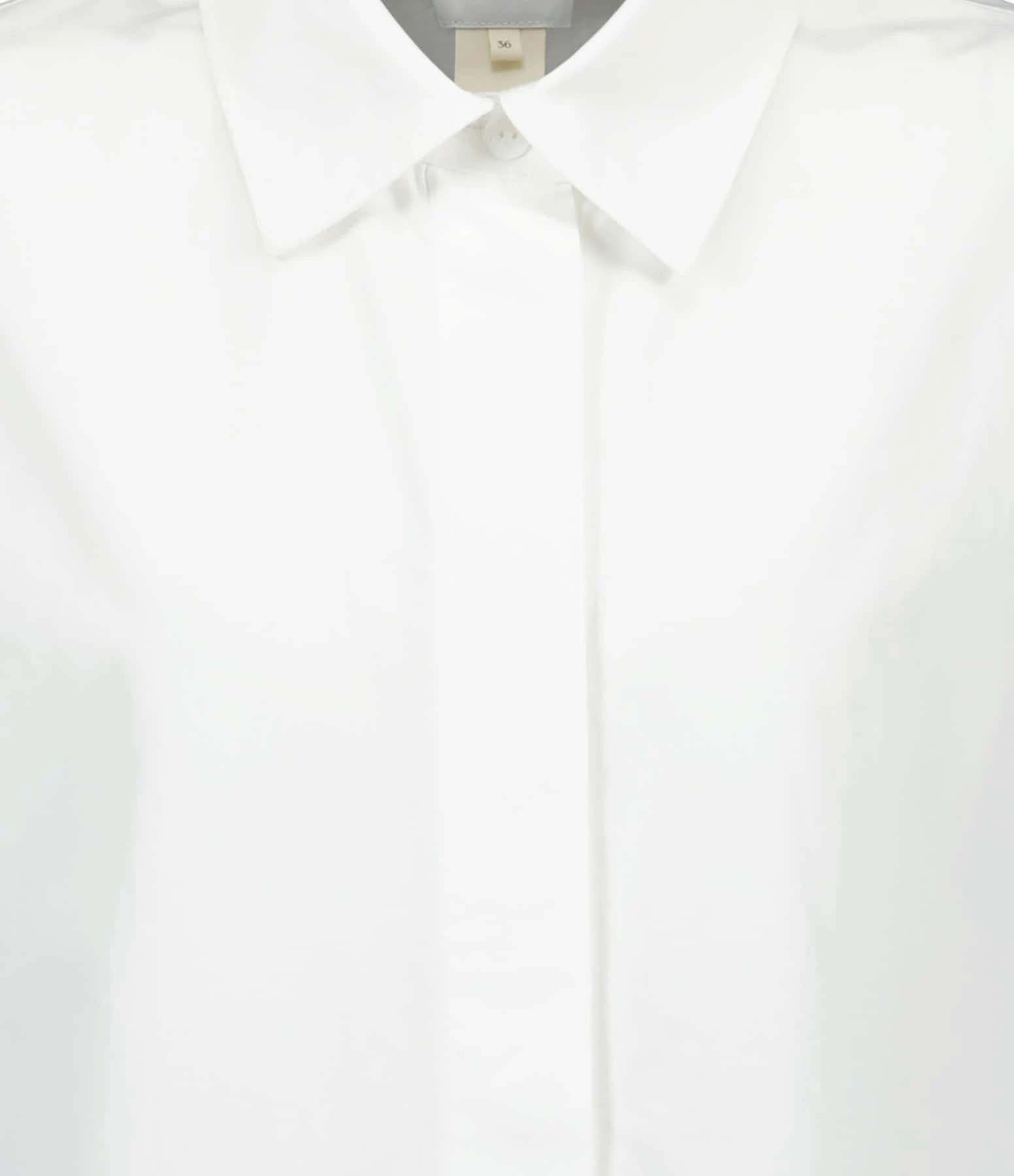 PATOU Robe Chemise Courte Coton Blanc Perle 4 PATOU Robe Chemise Courte Coton Blanc Perle – Image 2