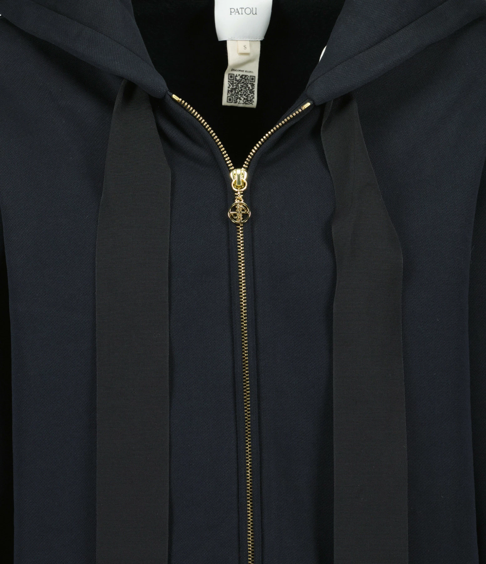 PATOU Sweatshirt Hoodie Coton Noir – Image 2