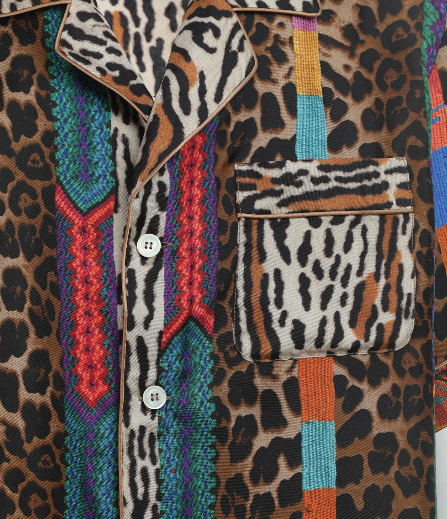 PIERRE-LOUIS MASCIA Chemise Aloe Soie Imprimé Léopard – Image 2