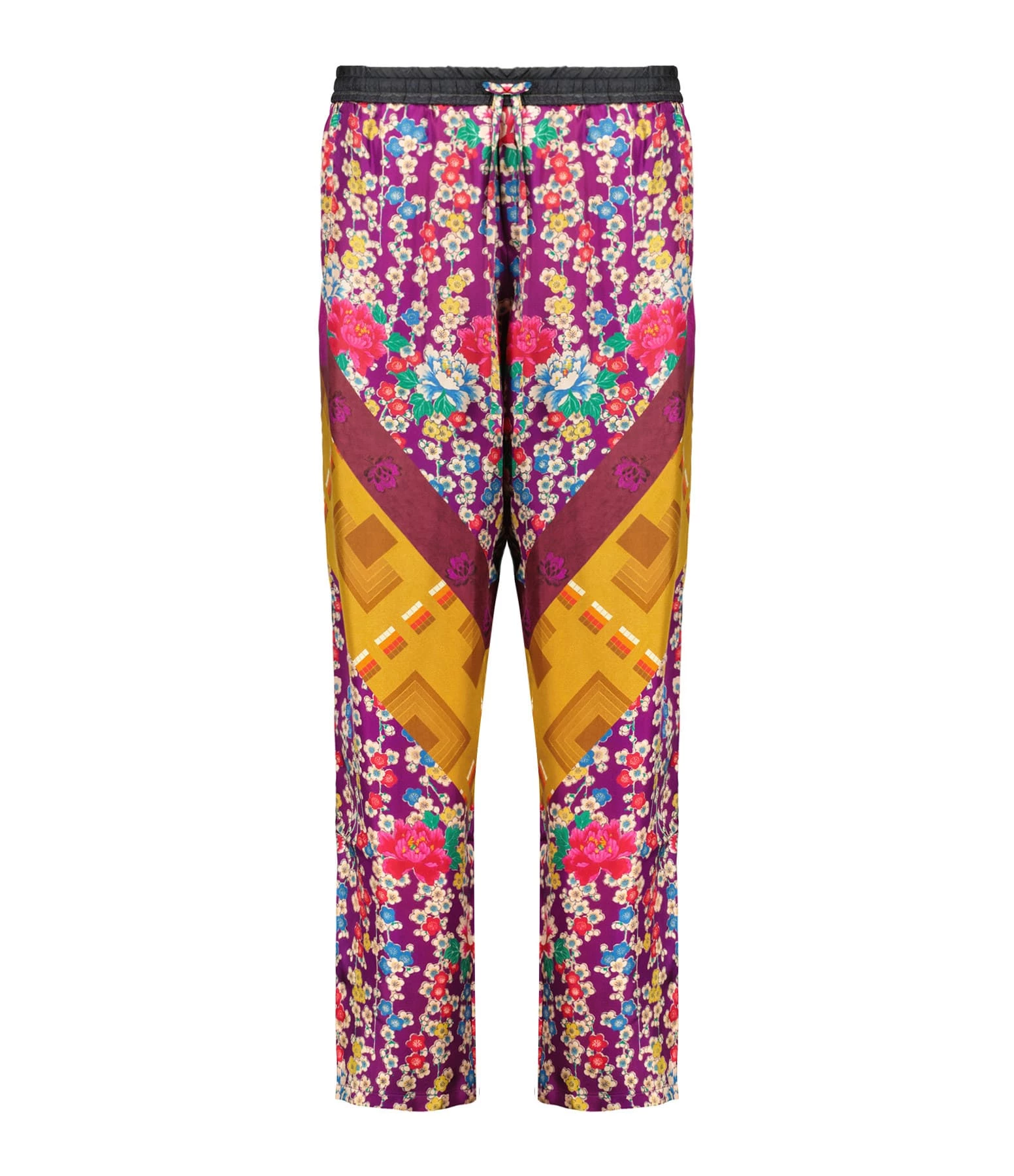 PIERRE-LOUIS MASCIA Pantalon Aloe Coton Violet Fleuri