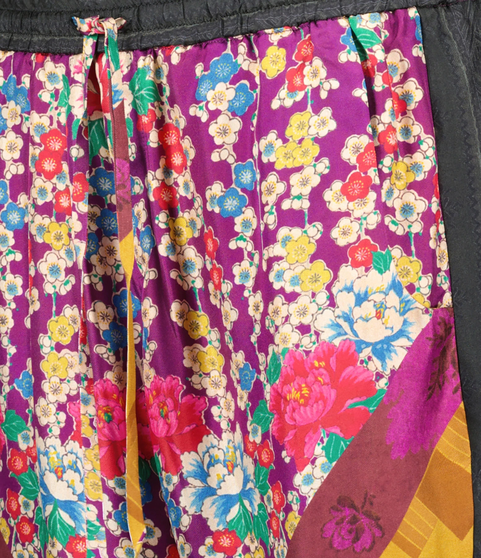 PIERRE-LOUIS MASCIA Pantalon Aloe Coton Violet Fleuri – Image 2