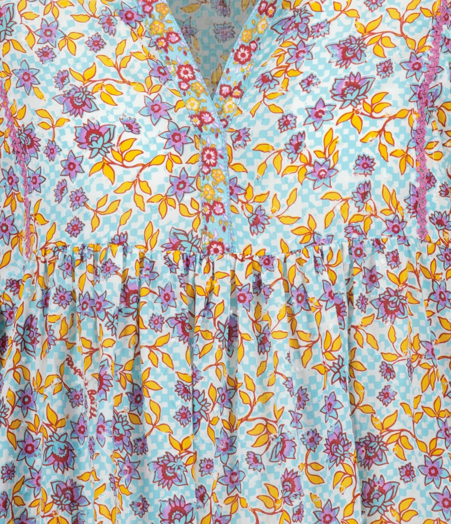 Poupette St Barth Robe Courte Aria Coton Violet – Image 2