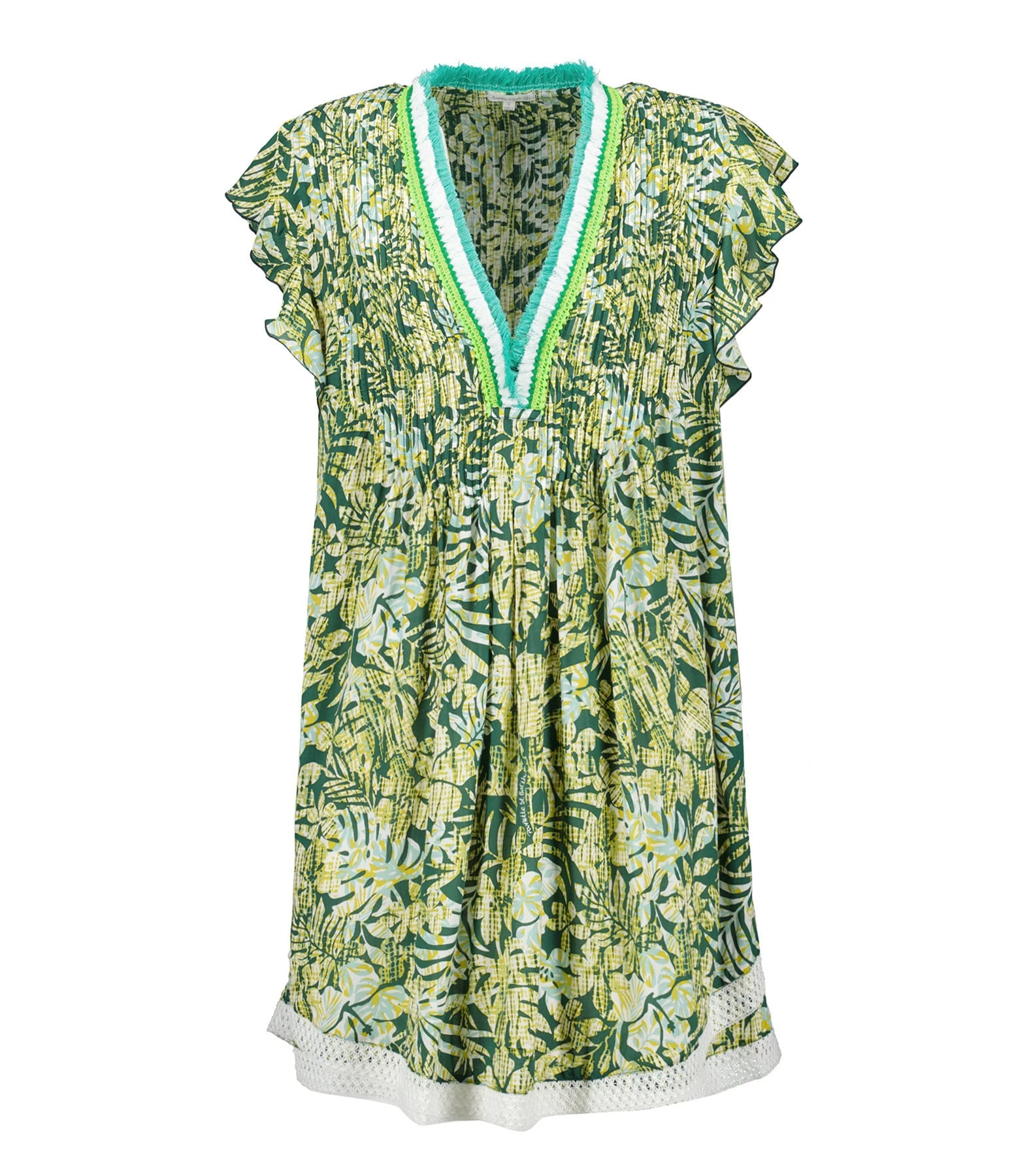 Poupette St Barth Robe Courte Sasha Vert