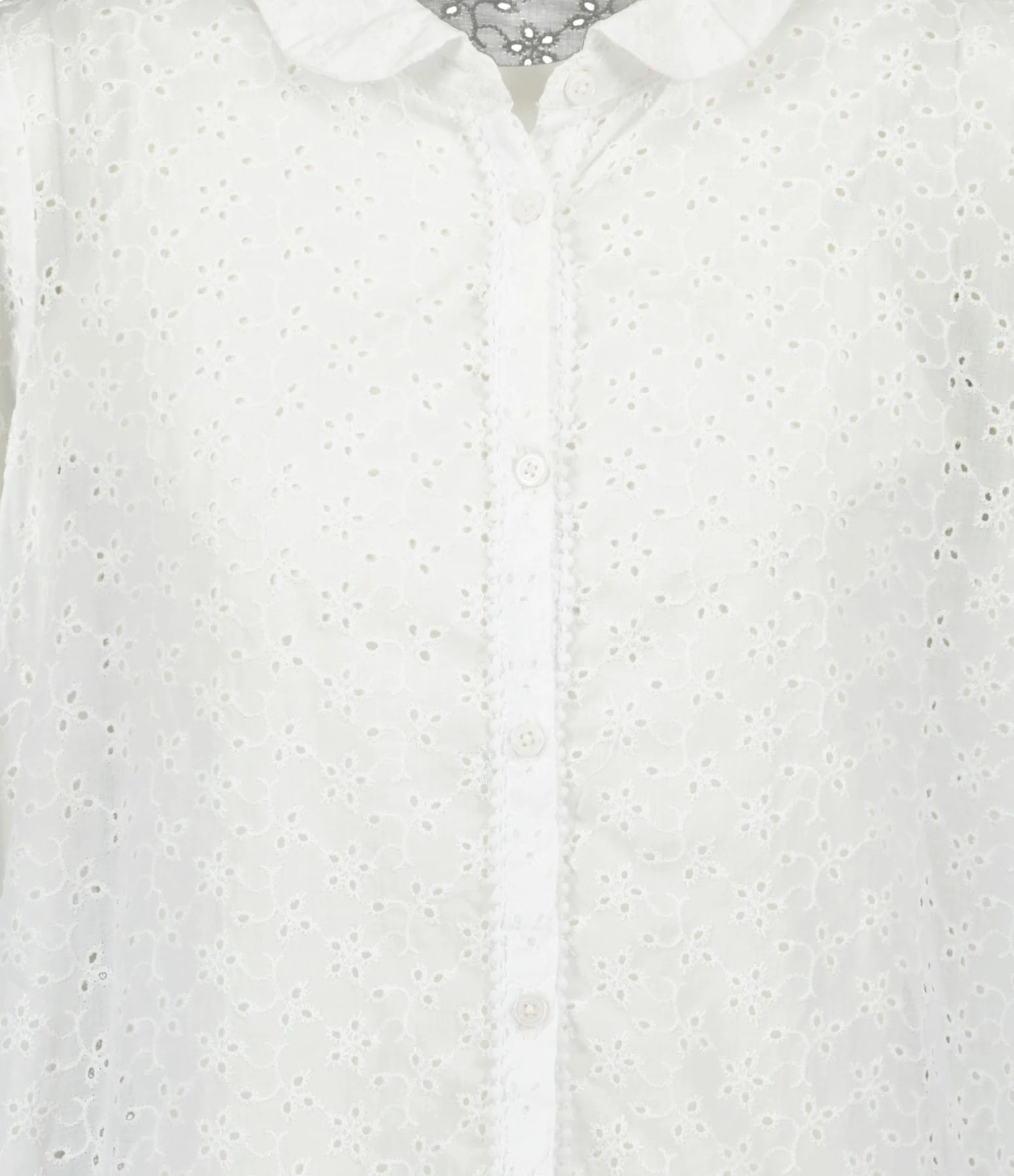 Poupette St Barth Robe Courte Tesorino Coton Brodé Blanc – Image 2