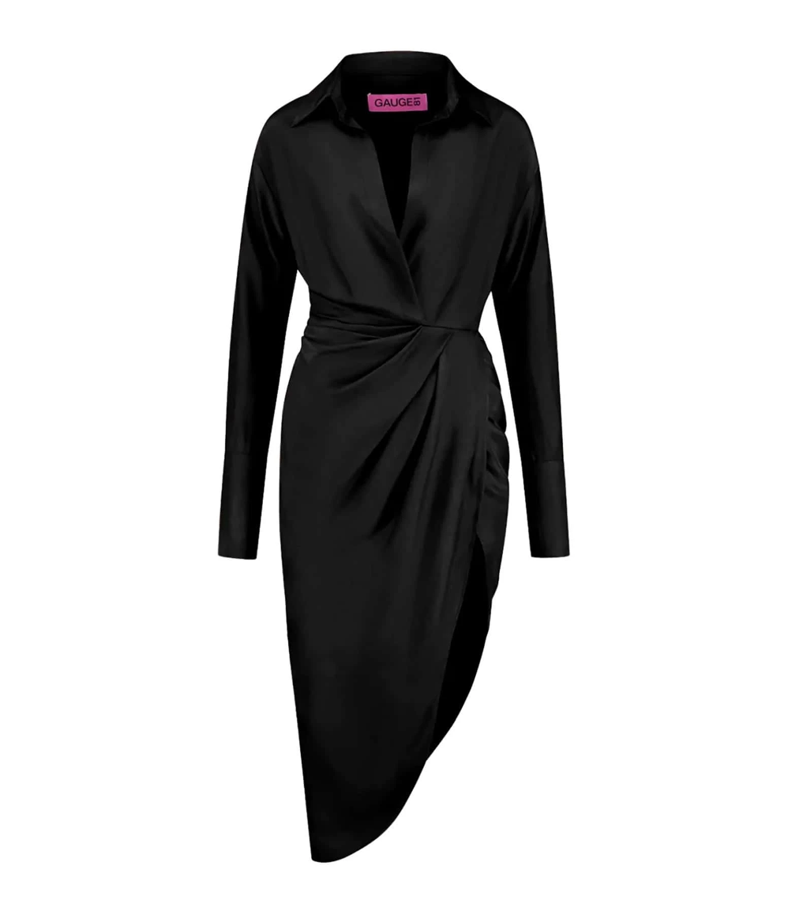 GAUGE81 Robe Puno Soie Noir