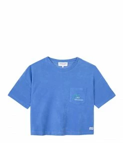 Maison Labiche Tee-shirt Tolain Club Vacances Coton Bleu Ciel