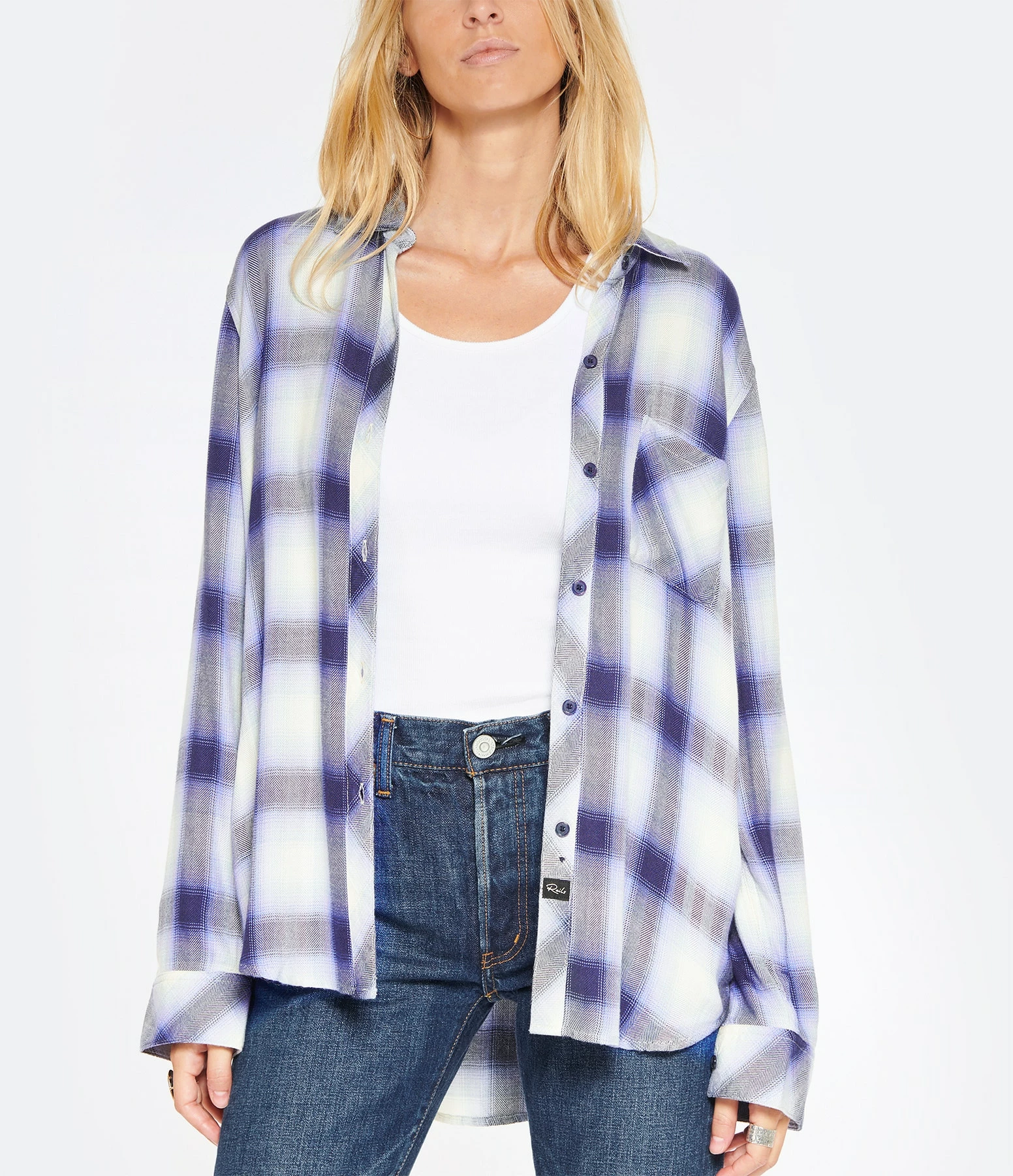 RAILS Chemise Hunter Navy Ivory Ice – Image 3