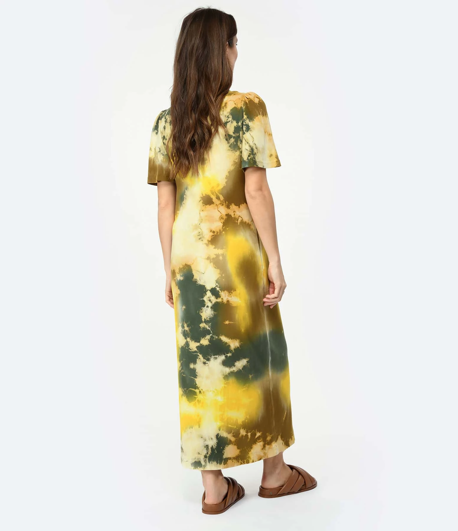 RAQUEL ALLEGRA Robe Longue New Flutter Jaune – Image 4