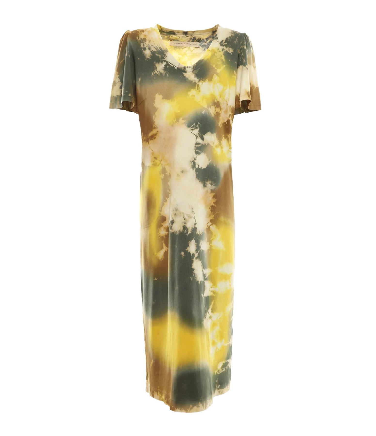 RAQUEL ALLEGRA Robe Longue New Flutter Jaune