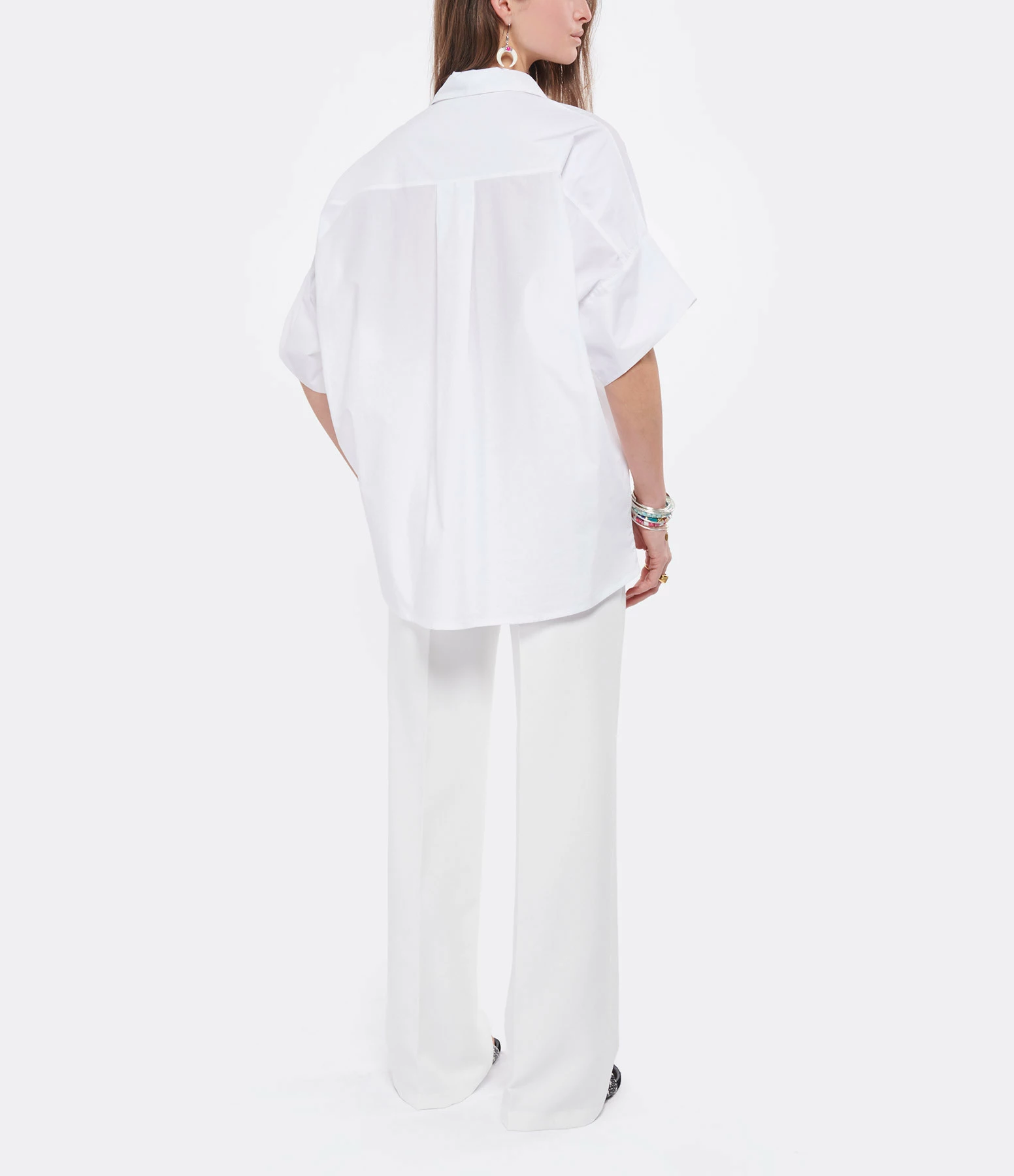 ROBERTO COLLINA Blouse Coton Blanc – Image 5