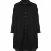 ROBERTO COLLINA Robe Chemise Coton Noir