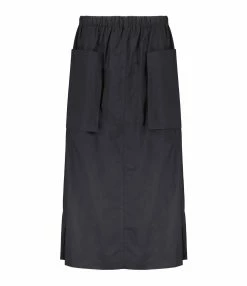 ROBERTO COLLINA Jupe Mi Longue Noir Poches