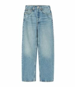 RE/DONE Jean 90s Crop Low Slung Denim Bleu