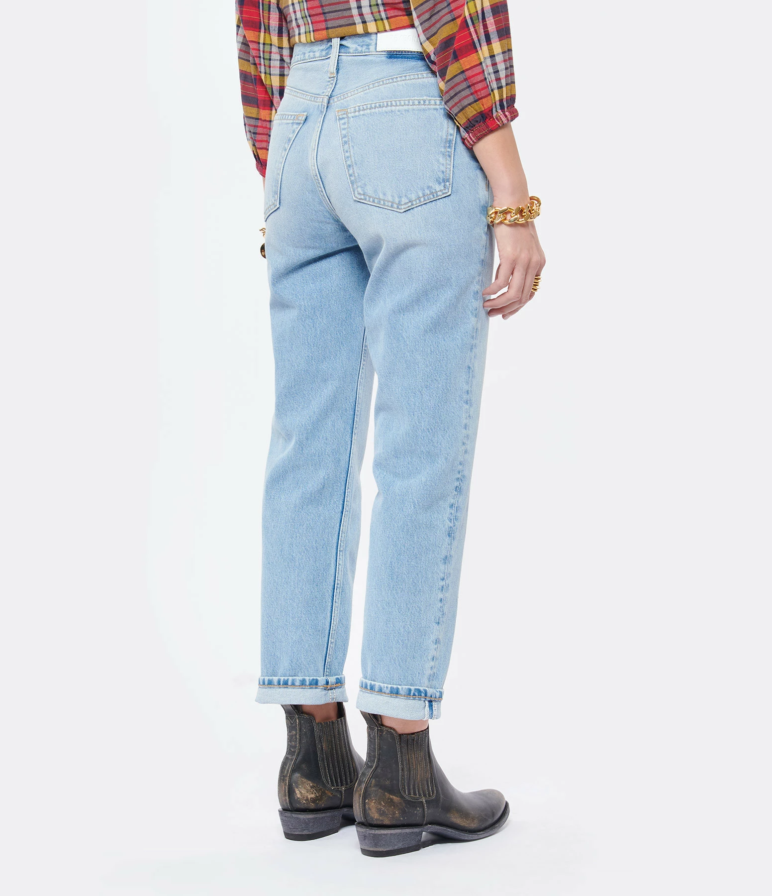 RE/DONE Jean 70s Stove Pipe Denim Worn In Naf – Image 5