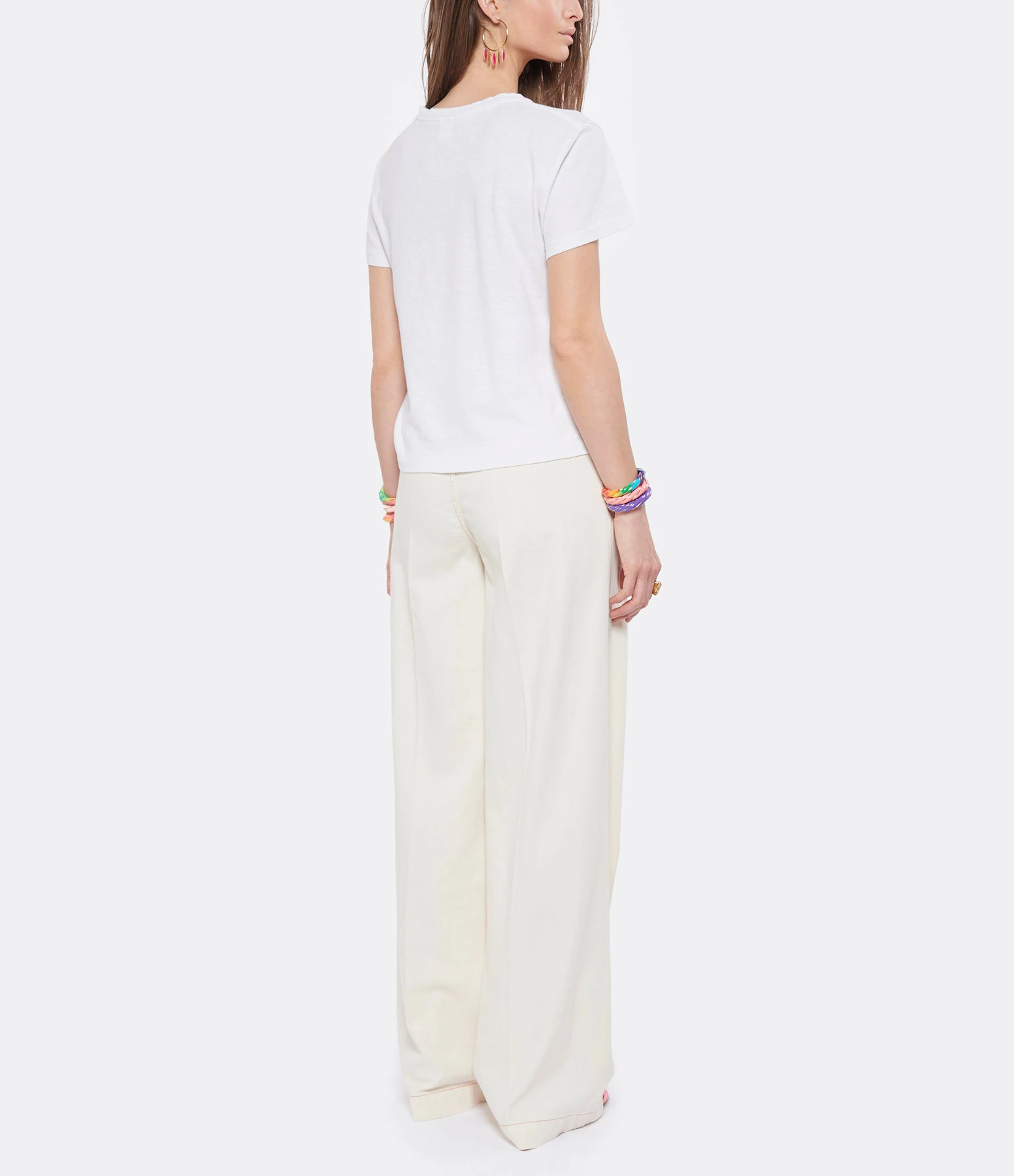 RE/DONE Tee-shirt London Coton Blanc Vintage – Image 4