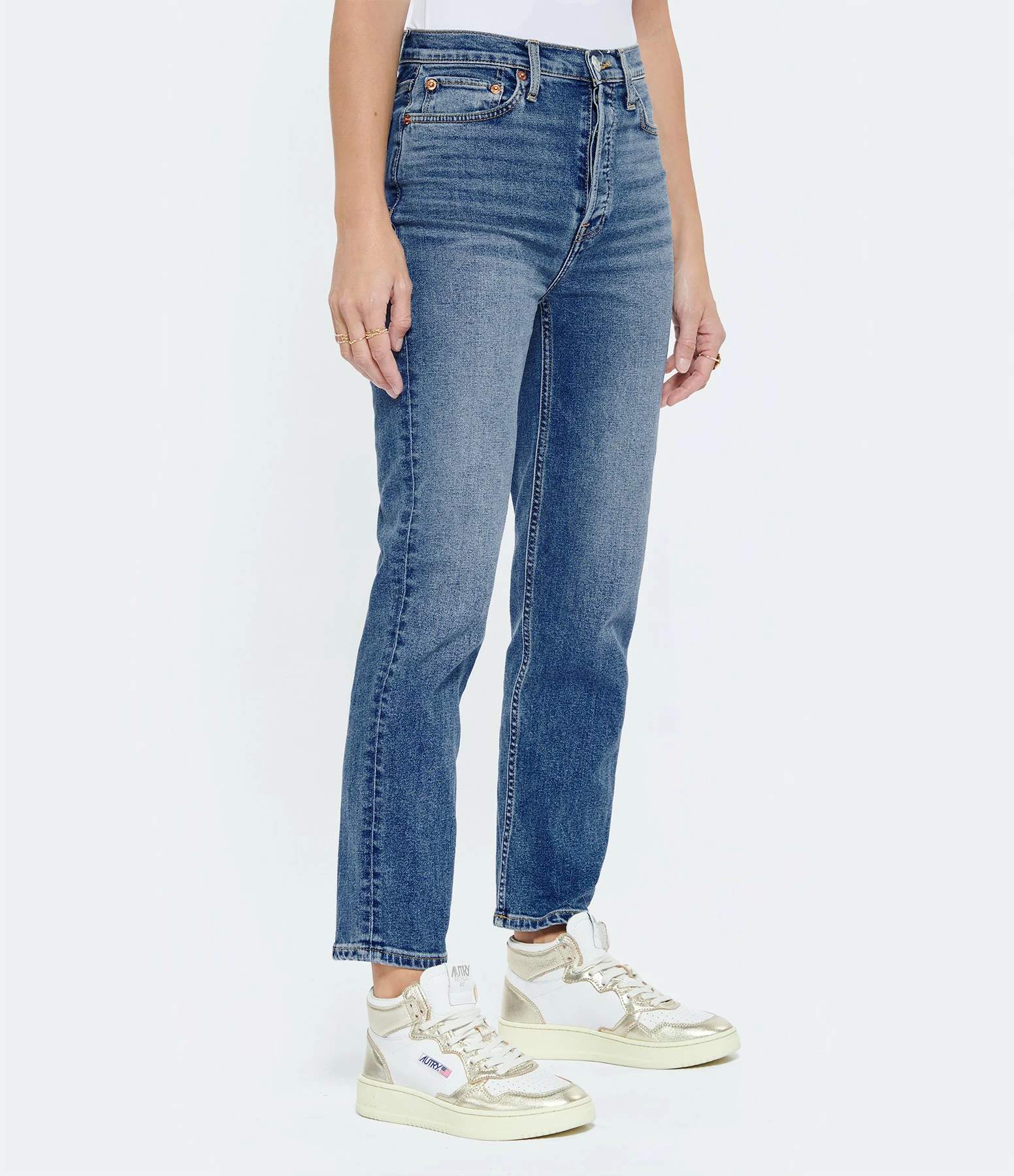 RE/DONE Jean 70s Stove Pipe Denim Bleu – Image 4