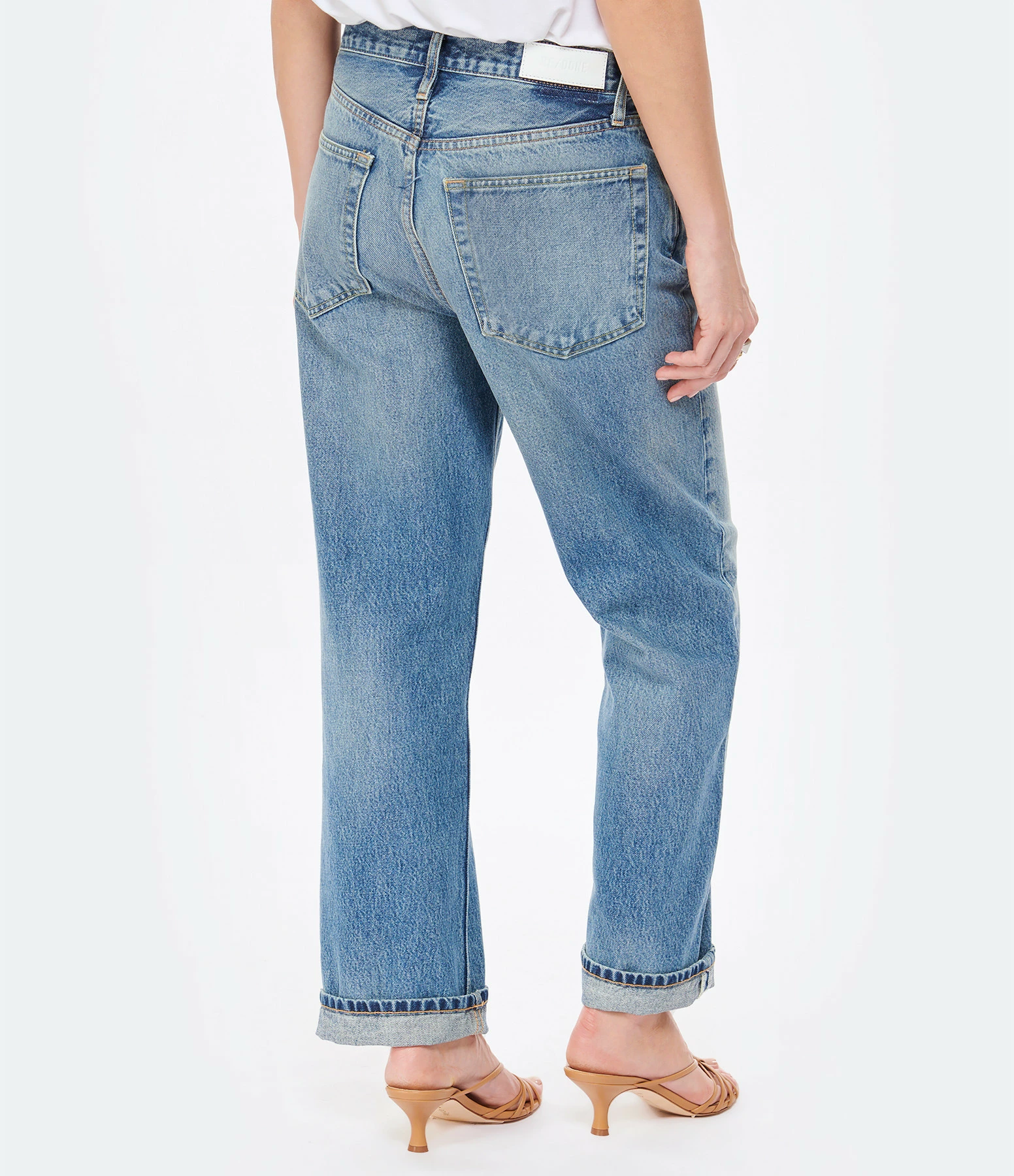 RE/DONE Jean 90S Low Slung Coton Bleu Vintage Pearl – Image 5