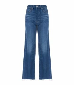RE/DONE Jean 70s Ultra High Rise Wide Leg Broken Blue