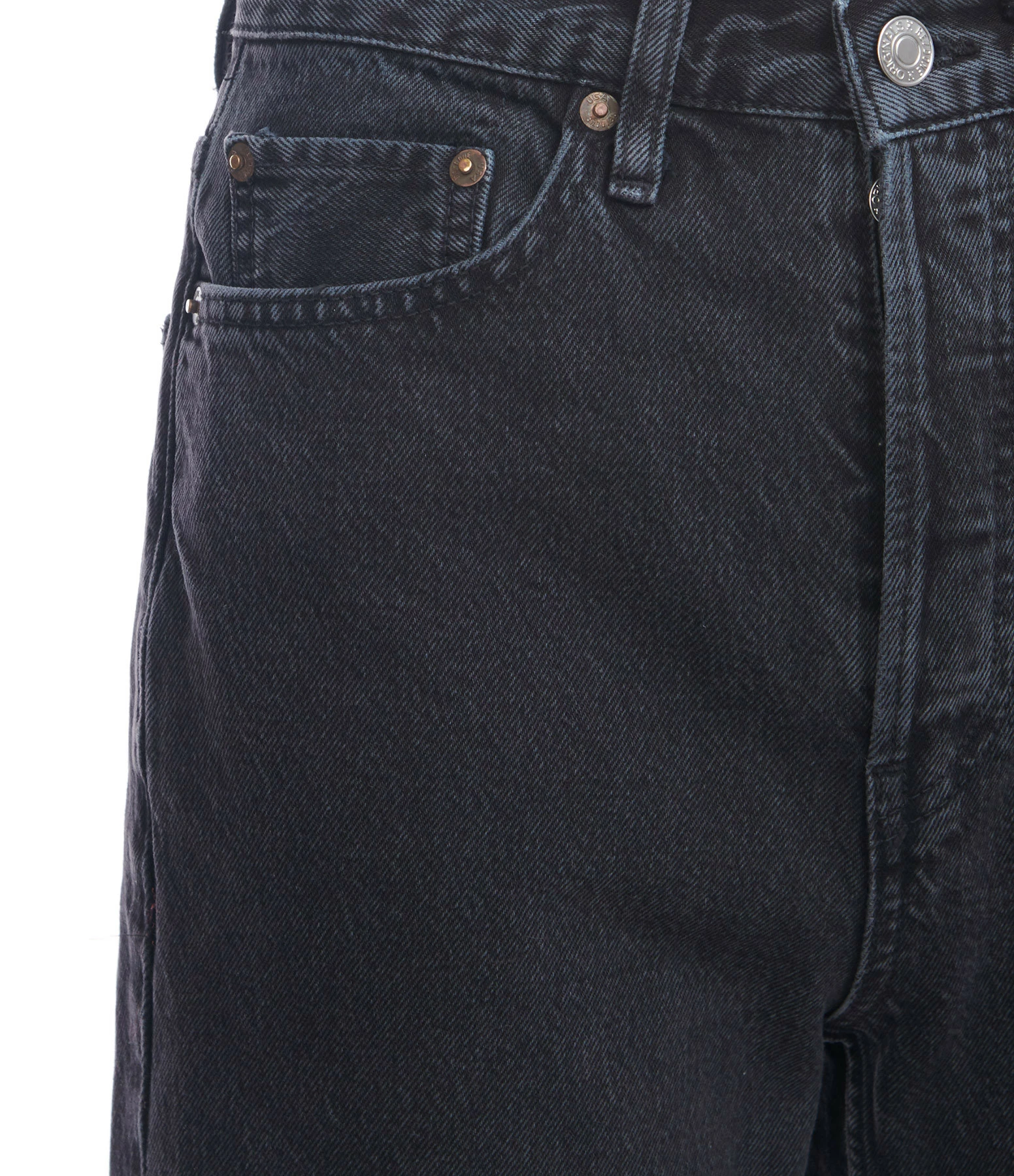 RE/DONE Jean 70s Ultra High Rise Wide Leg Denim Noir – Image 2