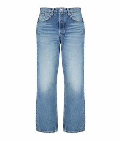 RE/DONE Jean 90S Low Slung Coton Bleu Vintage Pearl