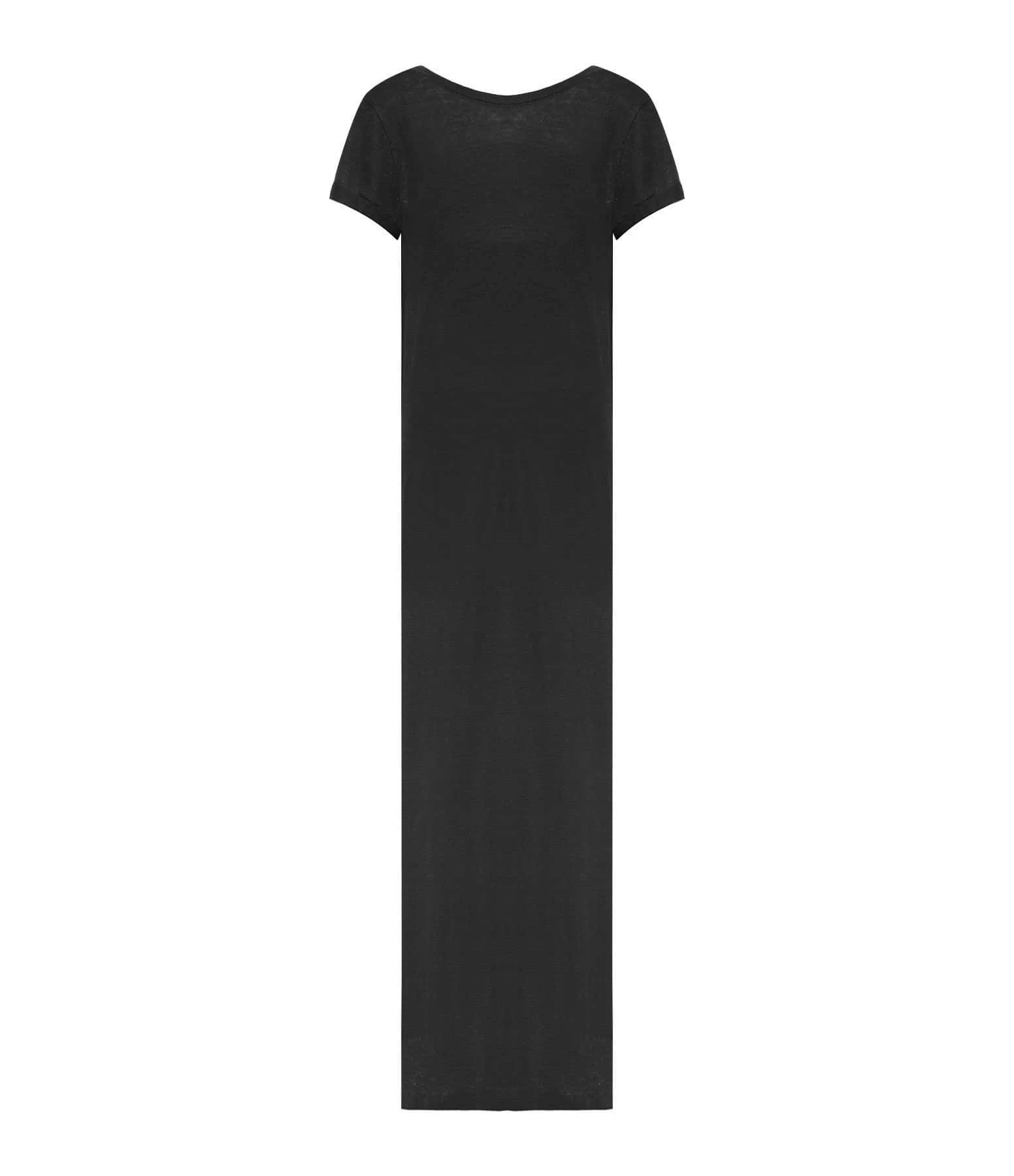 MAJESTIC FILATURES Robe Longue Lin Noir