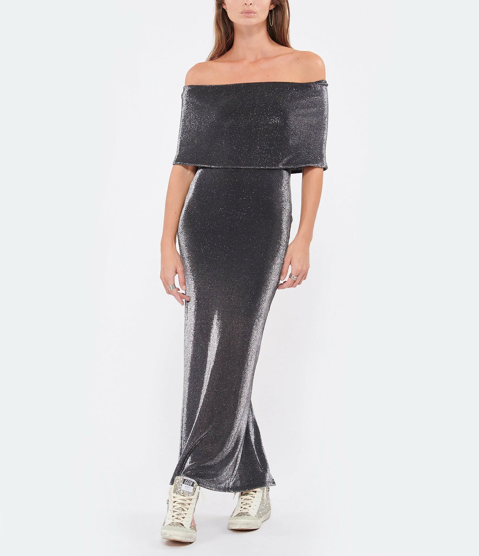 ROTATE Robe Noir Métallique – Image 2